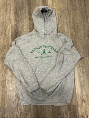 PacSun Gray Hoodie with Green Athletic Logo